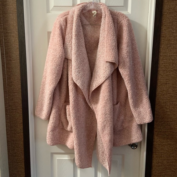 HUE Sweaters - Hue Light Pink Sherpa Super Soft Cardigan L/XL